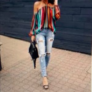 Flowy Off the Shoulder Blouse NWOT
